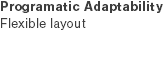 Programatic Adaptability Flexible layout 